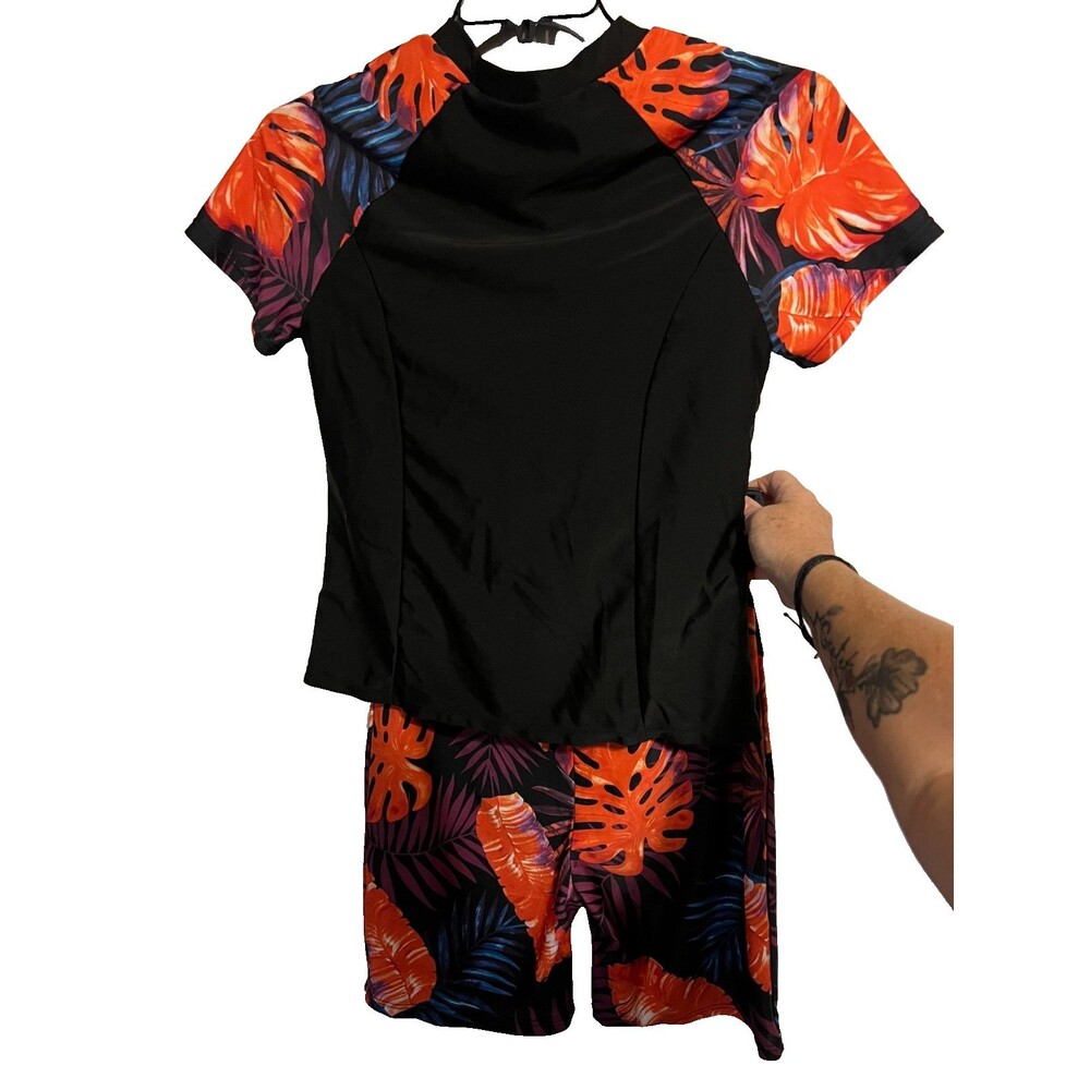 Unbranded Ladies 2 piece Swim Set Shorts  & Shirt Size XL NWOT